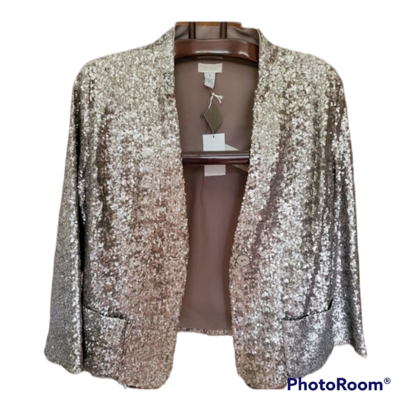 CHICO'S "All Over Sequin" Jacket _NWT - Gorgeous - Picture 2 of 14